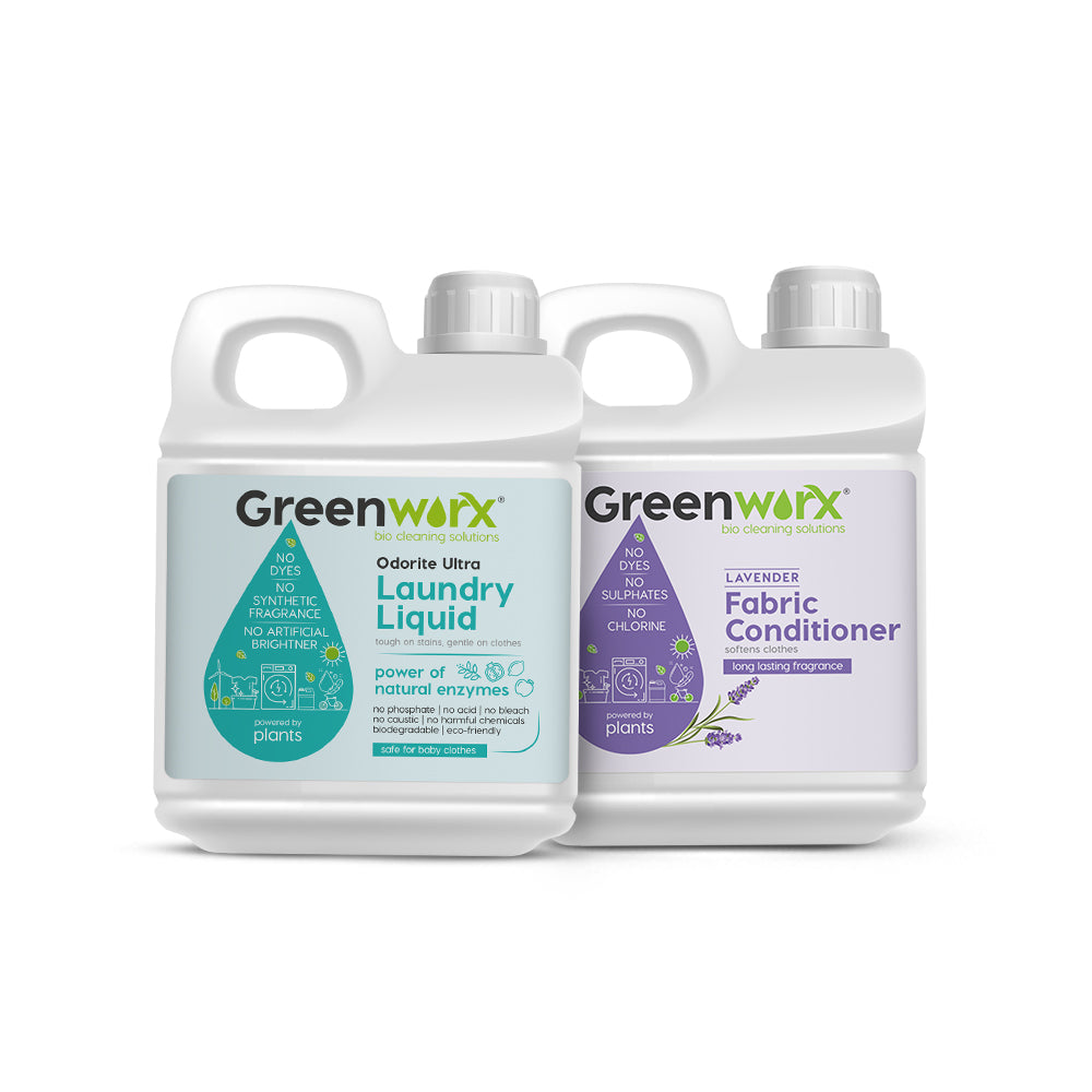 Greenworx Laundry Liquid + Fabric Conditioner (5 Ltr * 2 Pack)